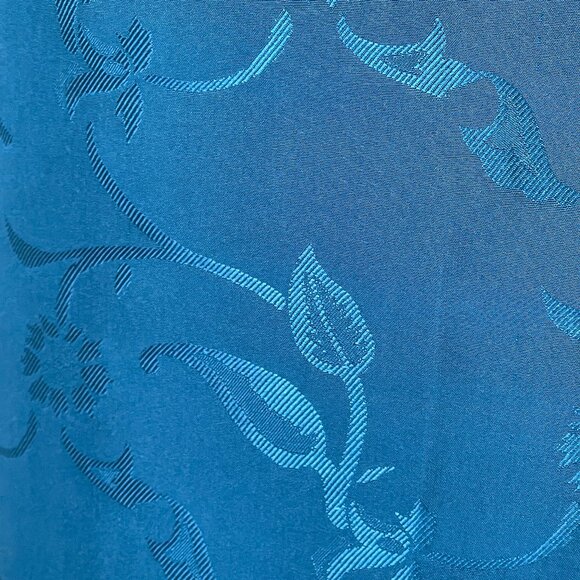 Talbots 100% Silk Teal Floral Pencil Skirt, Size 12 - Picture 5 of 7